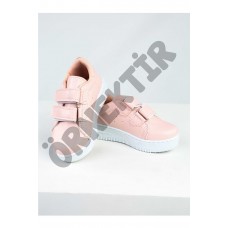 Pembe Suni Deri Kız Çocuk Spor Ayakkabı